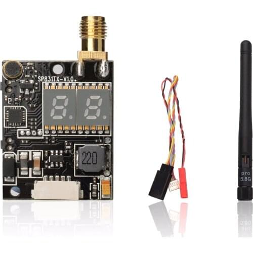 5.8ghz 40ch AV Wireless Transmitter Sp831 Double Screen Display Fpv Camera Transmitter