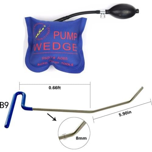 Paintless Dent Removal Tools 1 Pcs Blue Color Push Rods Hooks with Pum Wedge Car Crowbar Auto Body Dent Repair Tools