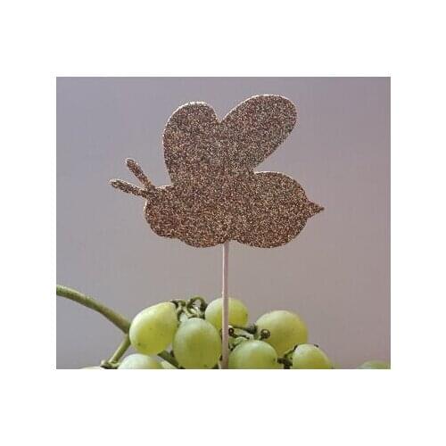 Glitter Queen Bee Mommy to Be Cupcake Toppers baby shower baptism party toothpicks