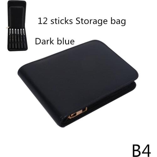 Fountain Pen bag /Roller Pen Black woven pattern Color PU Leather Zipper Case for 12 Pens hot selling personalized pencil bag