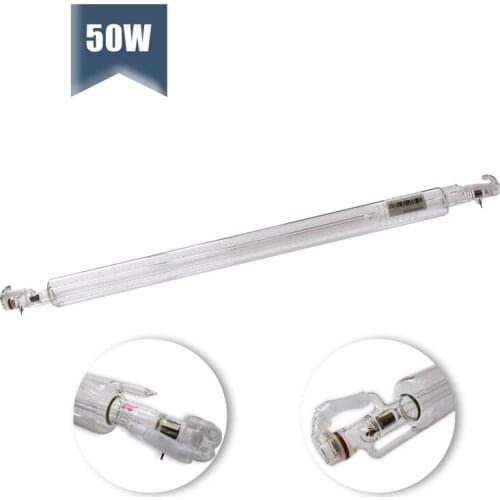 Co2 Glass Laser Tube 50W Glass Laser Lamp for CO2 Laser Engraving Cutting Machine Wires Connection Service