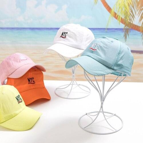 Kids Summer Baseball Cap Quick Drying Sun Hat Snapback Boy Girl Hats Letter Children Caps Ultra Thin Breathable 3-6y H275S