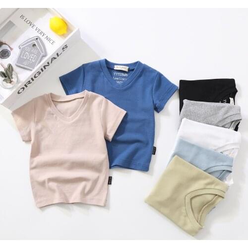 Boys Girl Tshirt Kids T-Shirt Toddler Children Top Tee TC Short Sleeve 2019 Summer Casual Elastic Max 2 3 4 5 6 7 8 9 Years