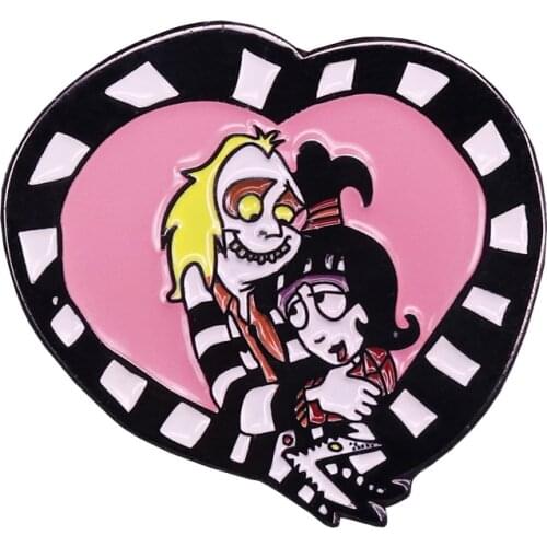 Lydia Deetz sweet love enamel pin Halloween ghost 80s horror fans gift