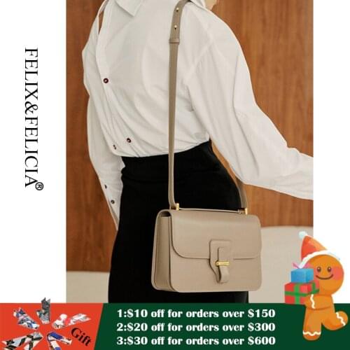 FELIX&FELICIA Factory Brand Retro Shoulder Bags For Women 2021 High Quality Split Leather Crossbody New Fashion Messenger Bag