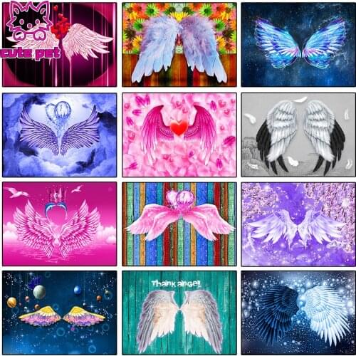 Pink angel wings Diamond Painting Dream feather Cross Stitch kit picture Round Diamond Embroidery rhinestone puzzle Decor gift