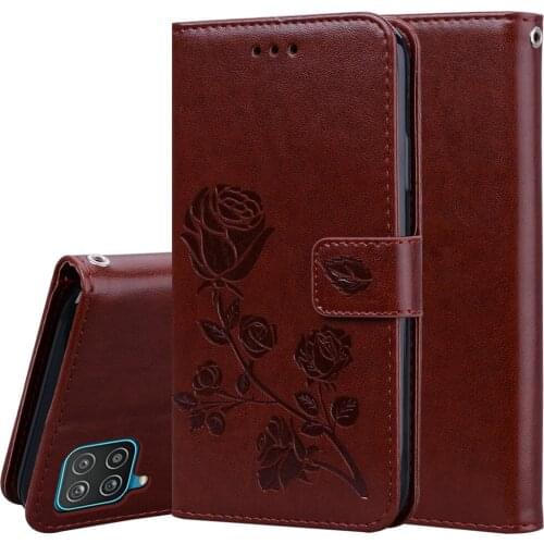 Leather Emboss Rose Wallet Book Cover for Samsung A72 2021 Flip Case Samsung Galaxy A12 A52 A32 A72 A02S Phone Coque A 12 52 72