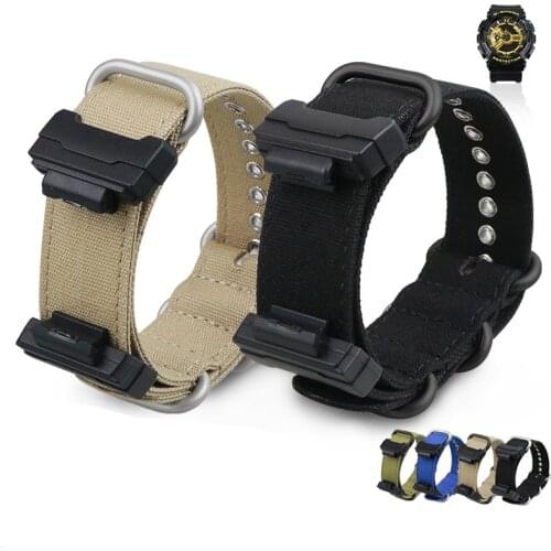 Fashion 4 Soild Colors Nylon Watch Band For Casio G-Shock GA110 GA120 GD100 G8900 GW6900 GLS8900 Replacement Sweat Proof Strap