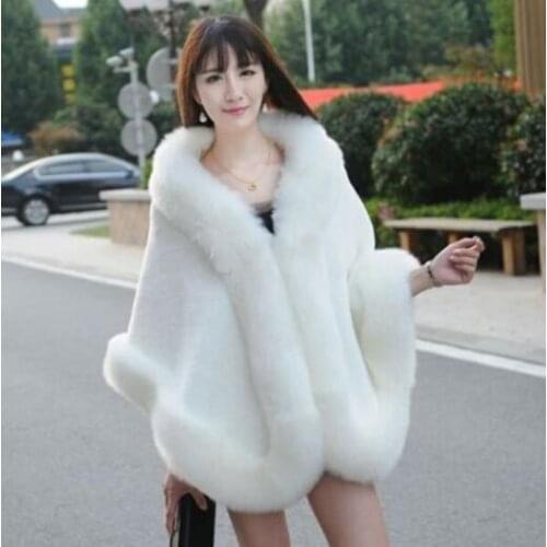 Fashion White/Ivory Faux fur Wedding Bridal Bolero Stole Party Shawl Winter Wedding Wraps Cape