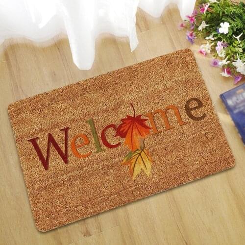 Washable Entrance Doormat Funny Floor Mat Letter Pattern Rubber Anti-Slip Carpet Home Living Room Decorative Supplies