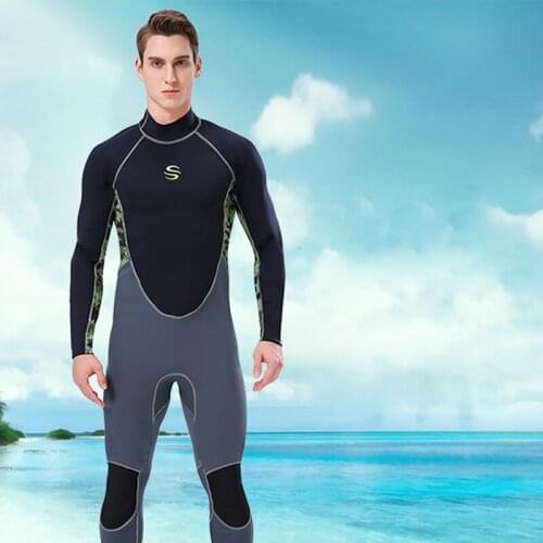 Long-Sleeved 2021 New MenS Long-Sleeved One-Piece Wetsuit 2mm Sunscreen Surfing Snorkeling Suit Warm And Waterproof Mother Suit