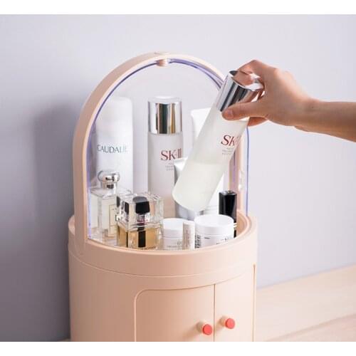 Makeup Organizer Transparent Make Up Storage Box Cosmetic Lipstick Jewelry Nail Polish Box Holder Bathroom Table Makeup Case Box
