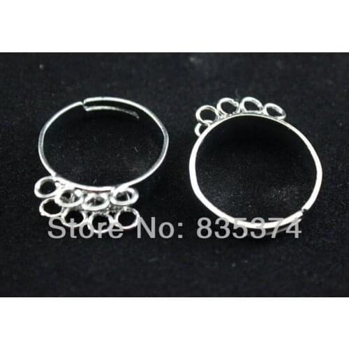 100 PCs Adjustable copper Rings Jewelry Findings 19mm