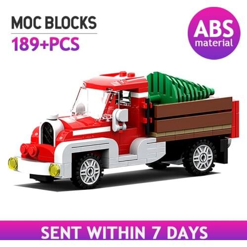 Christmas Series Winter Holiday Village Truck Model Bricks Compatible Christmas Tree Reindeer Building Blocks DIY Toys For Kids