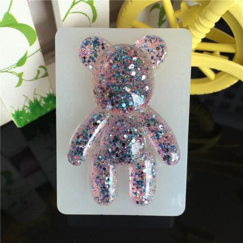 DIY Cartoon Bear Silicone Smooth Cake Mold DIY Clay Resin Art Moulds For Accessories Liquid Chocolate Baking Tool FQ3308
