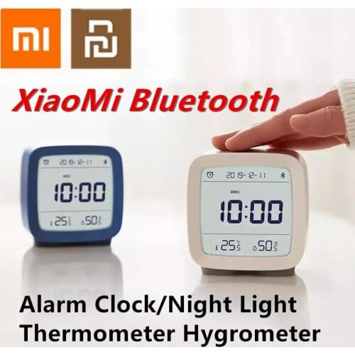 Xiaomi Mijia Cleargrass Bluetooth Alarm Clock Smart Control Temperature Hygrometer Display LCD Screen Night light Smart Home