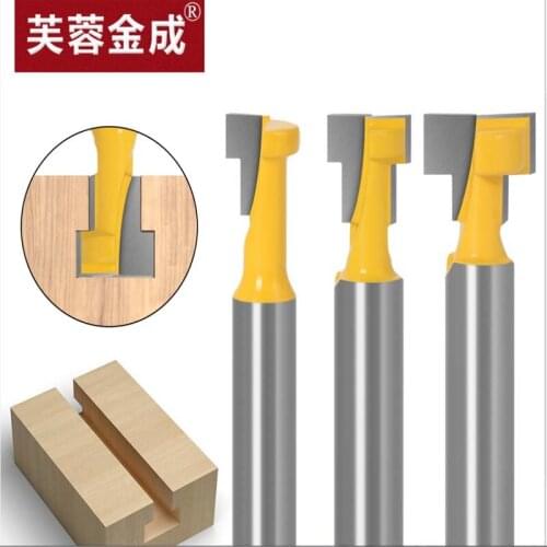 3-piece 8-handle keyhole cutter woodworking milling cutter 8-handle keyhole cutter wood photo frame hanging wall T-type keyhole