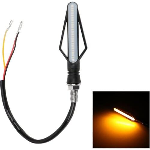 1Pc 24 LED ABS Motorcycle Turn Signal Lights Lamp Motorbike Indicator Fog Light Motor Tail Brake Light Streamer Flashing DC12V