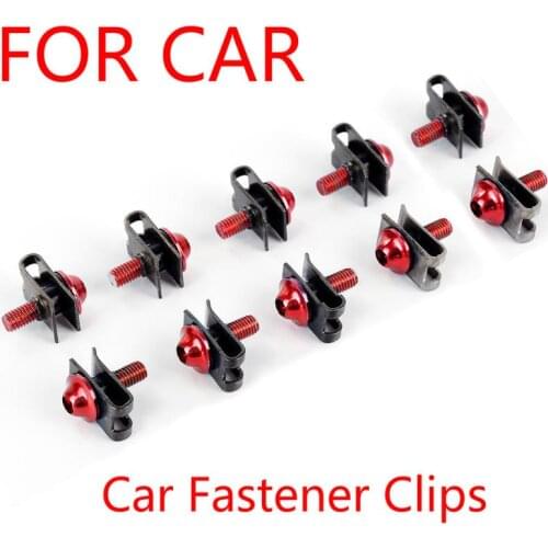 10Pcs Aluminium 5mm Fairing Bolts Fastener Clips Screw Spring Nuts Motorcycle Car Accessories Metal Nuts & Bolts Motorcycle