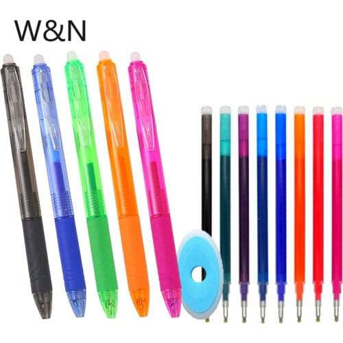 10pcs/set Erasable Pen Set 8 Colors Ink Refill 0.5mm Kawaii Press Ballpoint Pen Writing Drawing Tools School Office Stationery
