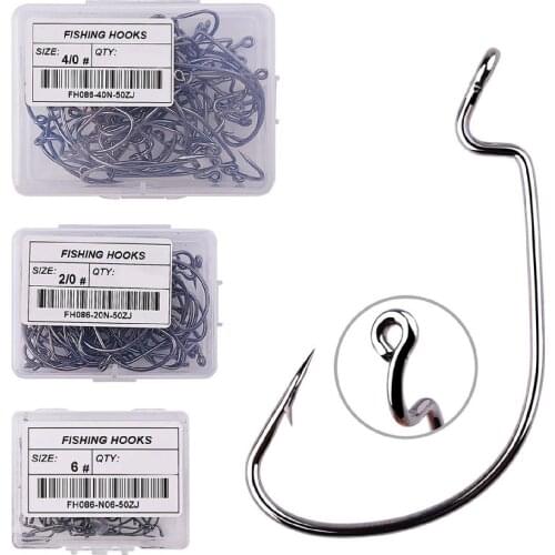 10Pcs High Strength Carbon Steel Worm Lure Bait Crank Fish Hook Fishing Gear Fishing Tools Equipment Gifts For Fishing Lovers