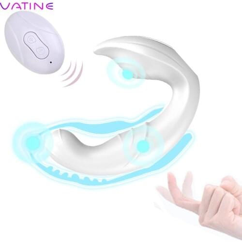 Wireless Panties Vibrators Clitoris Stimulator Sex Toys For Women Men Anal Plug Vaginal Massager Automatic Hooking 3 Modes