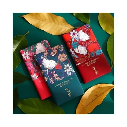 Flower Notebook Journals Agenda A6 Diary Weekly Planner Hardcover Handbook Scrapbook Kawaii Portable Office Supplies Stationery