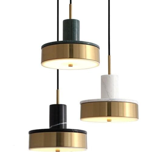 Post-modern Designer Marble Pendant Lights Living Room Model Room Simple Home Decor Led Hanglamp Stairwell Cafe Personality Lamp