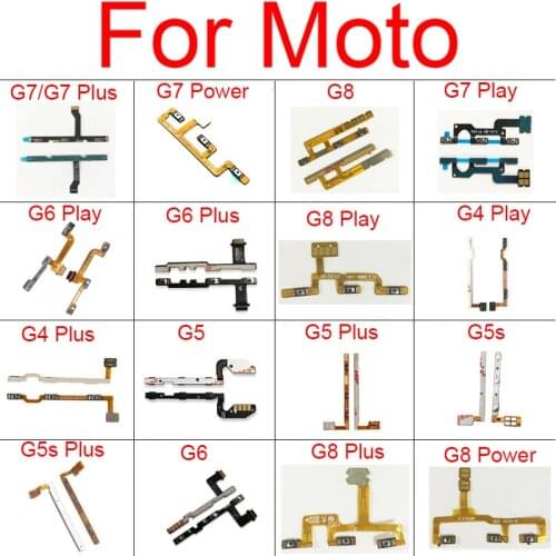 Volume Power Flex Cable For Motorola Moto G4 G5 G5s G6 G7 G8 Power Play Plus Side Key Butoon Flex Ribbon Replacement Repair