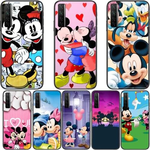 Mickey Kiss Minnie Black Cover Phone For Samsung Galaxy A71 Case Galaxy A51 Cases A50 S20 plus 5g Soft Coque Shell
