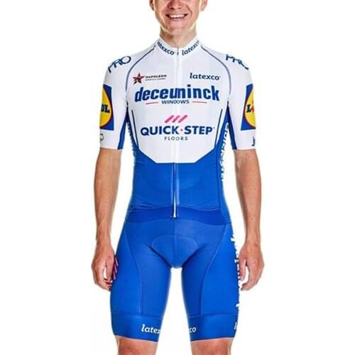 QUICK STEP men summer professional team triathlon Ciclismo short sleeved one-piece MTB cycling one-piece tights Ropa de ciclismo
