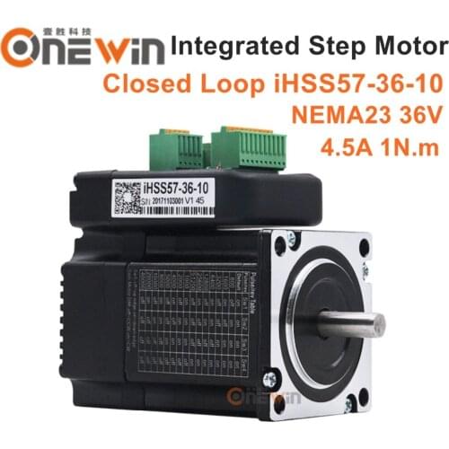 NEMA23 Integrated Closed Loop Stepper Motor 36V 4.5A 1Nm 142oz.in iHSS57-36-10