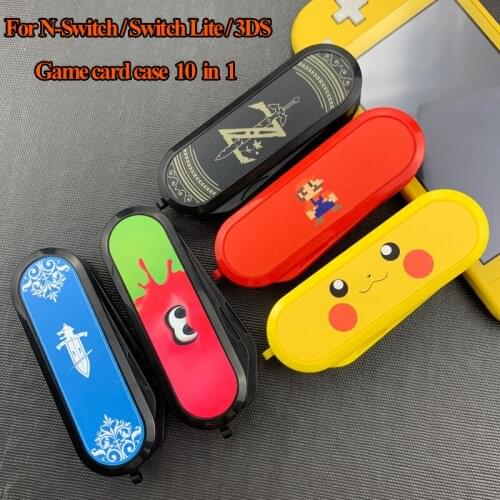 Newest Accessories Portable Game Cards Case Shockproof Hard Shell Storage Box for Nintendo Switch NS Switch Lite Game Card 10in1