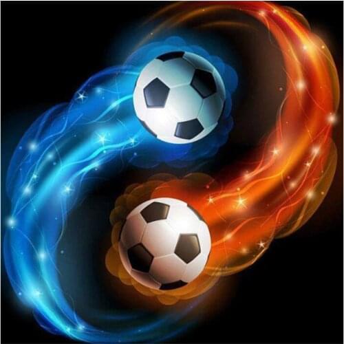 New Arrival Resin 3D Full Round Dd Painting For Home sea Rhinestone Picture Football