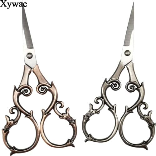 Retro Vintage Scissors Antique Cutting Embroidery Cross Stitch Sewing Tool Stainless Steel Craft Shears Needlework Shaped shears