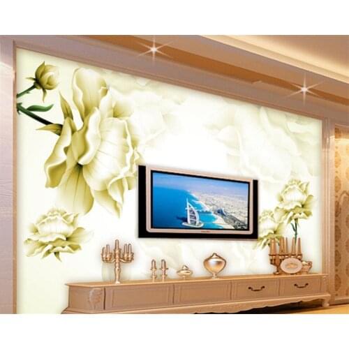 Beibehang wallpaper hand-painted flowers flowers HD pictures mural wallpaper modern luxury 3D living room bedroom wallpaper