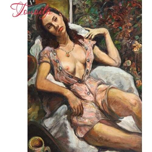 TOUOILP Full,diy Diamond Embroidery,5D,diy,Diamond Painting Woman picture,image,Stitch Cross,3D,Diamond Mosaic,Needlework,decor