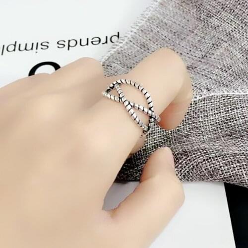Exaggerated Personality Retro Big Chains Rings For Women Charm Engagement Rings Men Vintage Knuckle Finger Jewelry 2020
