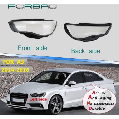 4Doors Headlight Transparent Lens Cover Headlight Glass Cover For Aud A3 13-15 headlamp clear shell Replacement DIY