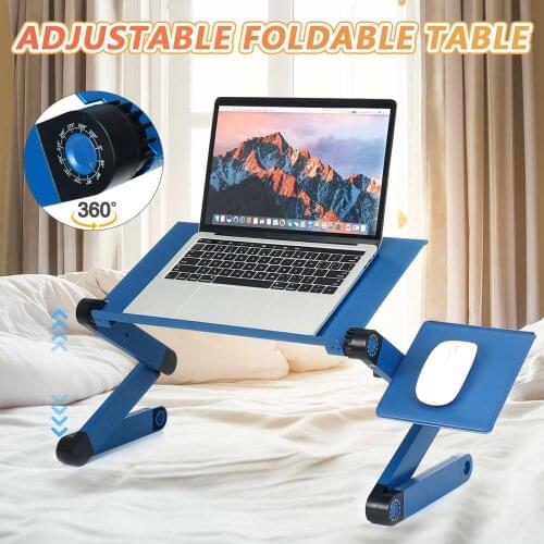 Cooling Fan Laptop Desk Adjustable Foldable Computer Desks Notebook Holder Bed PC Laptop Stand Folding Table for Home Office