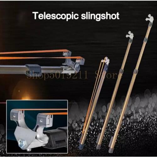 Straight rod high precision telescopic high power laser flat rubber band stainless steel outdoor hunting slingshot 2021 new
