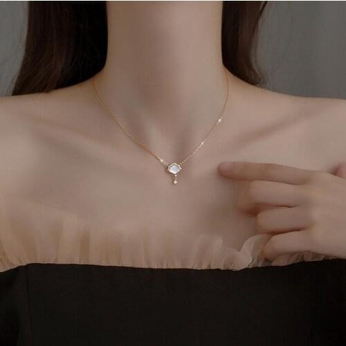 925 Sterling Silver Shell Cloud Pendant Necklace for Women Anniversary Wedding Party Jewelry Gift S-N692