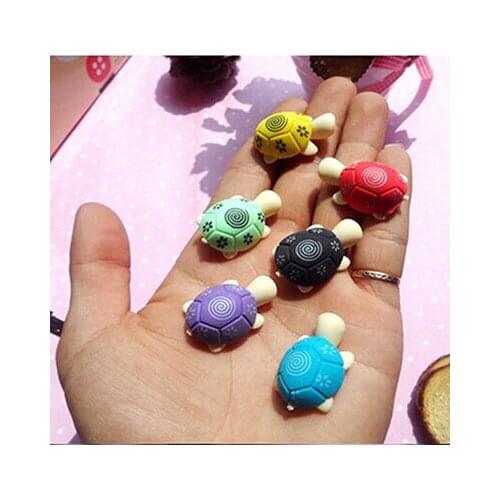 Cute Colorful Turtle Shape Cleansing Rubber Eraser Stationary Kid Gift Toy 4pcs/set
