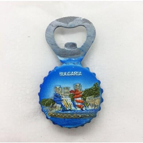 Bulgaria Tourist Souvenir Creative Wine Bottle Cap Corkscrew Magnetic Sticker Fridge Magnet