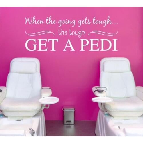 Girls Beauty Salon Wall Stickers Vinyl Nails Salon Wall Decal Interior Spa Shop Quotes Design Polish Art Mural Design DIY SYY887