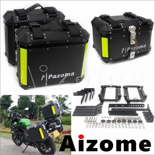 Motorcycle Rear Trunk Box Aluminum Side Panniers Top Case For Kawasaki Suzuki Honda Yamaha BMW Aprilia Motorbike Hard Luggage