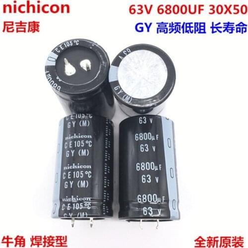 2PCS/10PCS 6800uf 63v Nichicon GY 30x50mm 63V6800uF Snap-in PSU Capacitor