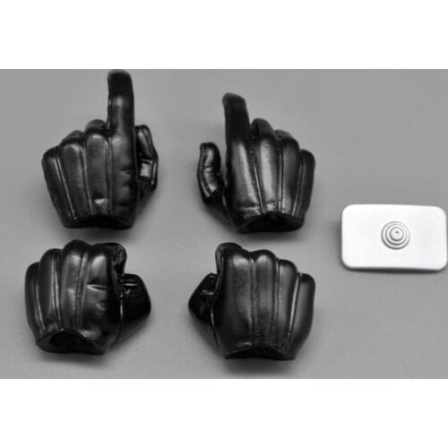 In Stock 1/6th Black Gloved Hand Trigger Fist Star Model For Usual 12 inch Doll Figures Soldier Collective