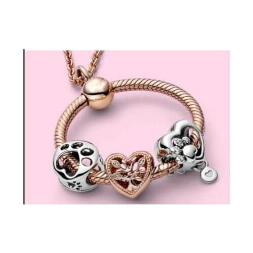 The new 100% 925 sterling silver 1: 1 rose gold mermaid letter O pendant Pan necklace female