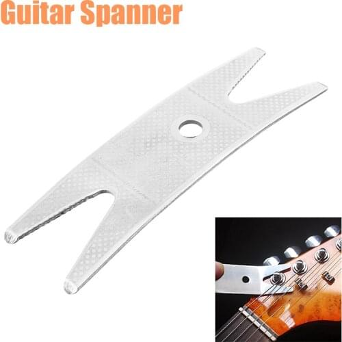 1pcs Multifunction Stainless Steel Guitar Bass Knob Tuner Spanner Wrench Bushing Remove Rotation Tool